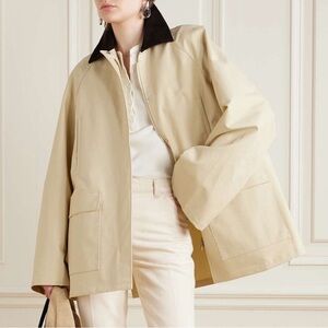 NWOT TOTEME Corduroy Trimmed Coated Canvas Summer Country Wax Cotton Jacket